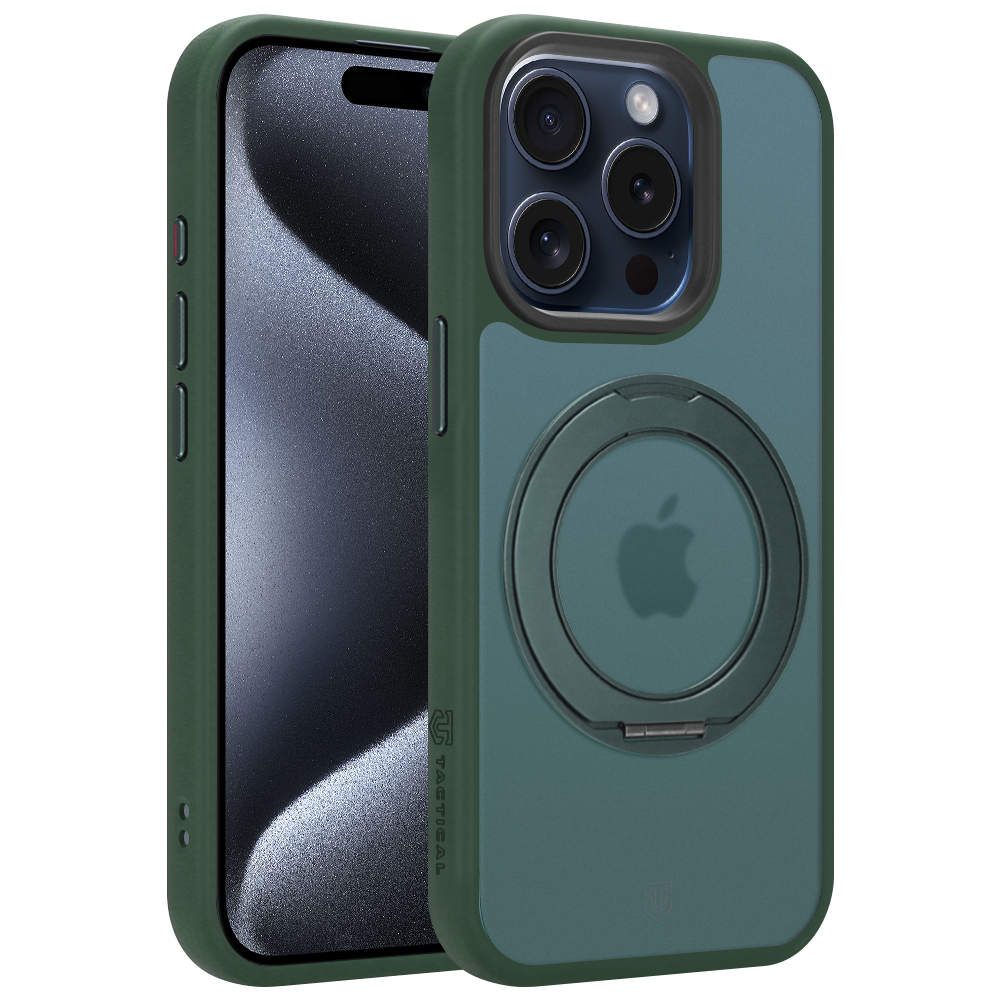 Husa Tactical Magforce Hyperstand pentru Apple iPhone 15 Pro Forest Verde