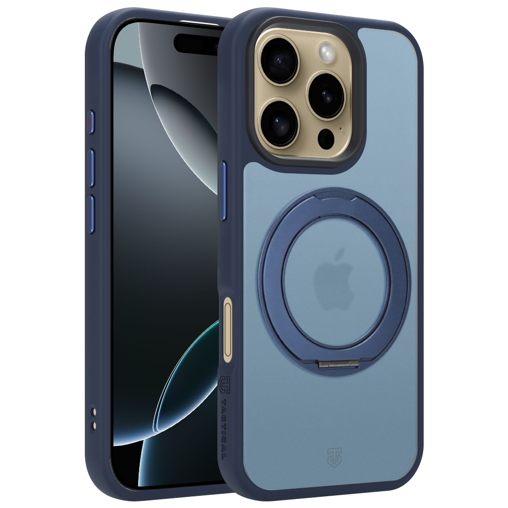 Husa Tactical Magforce Hyperstand pentru Apple iPhone 16 Pro Deep Albastru