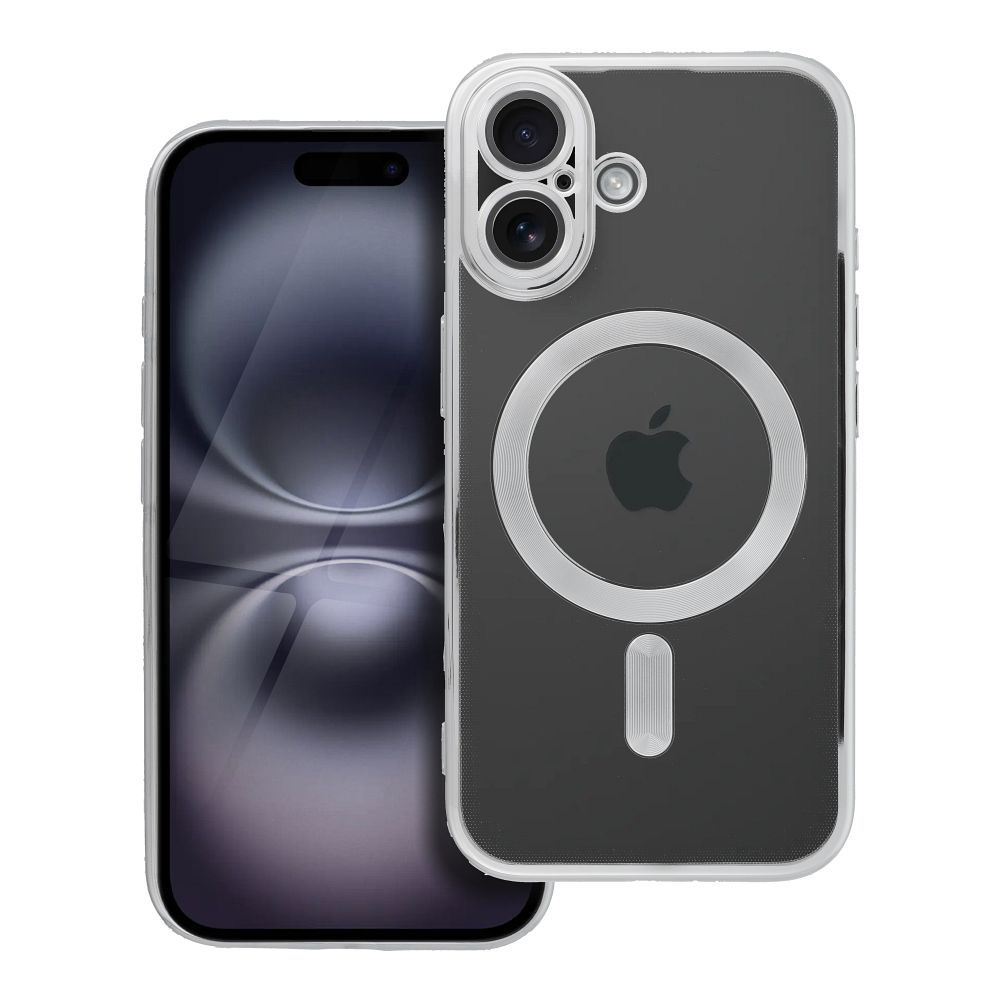 Husa Electro Mag pentru iPhone 16 Compatible cu Magsafe Argintiu