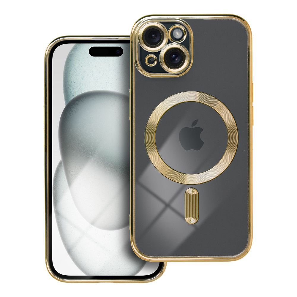 Husa Electro Mag pentru iPhone 15 Compatible cu Magsafe Auriu