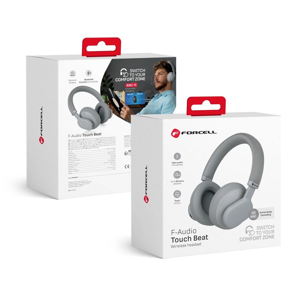 Casti Forcell Wireless F-audio Touch Beat ANC Gri