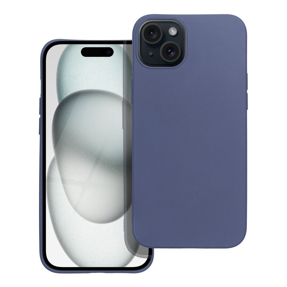 Husa Matt pentru iPhone 15 Plus Albastru