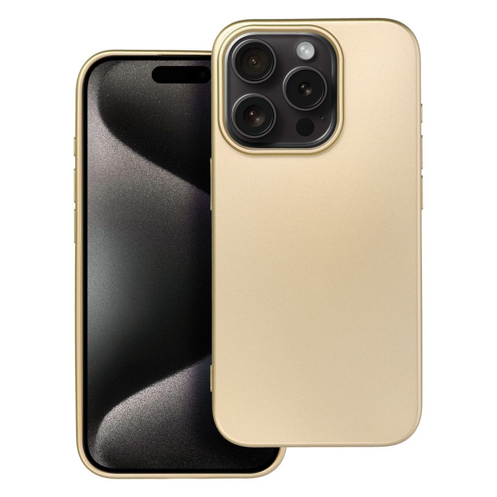 Husa Metallic pentru iPhone 15 PRO Auriu