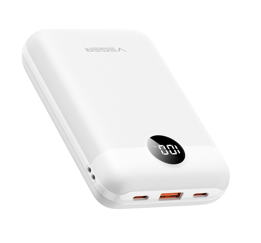Acumulator extern Veger S20 (W2081) PD Qc3.0 2A 22,5W 20000 Mah Alb