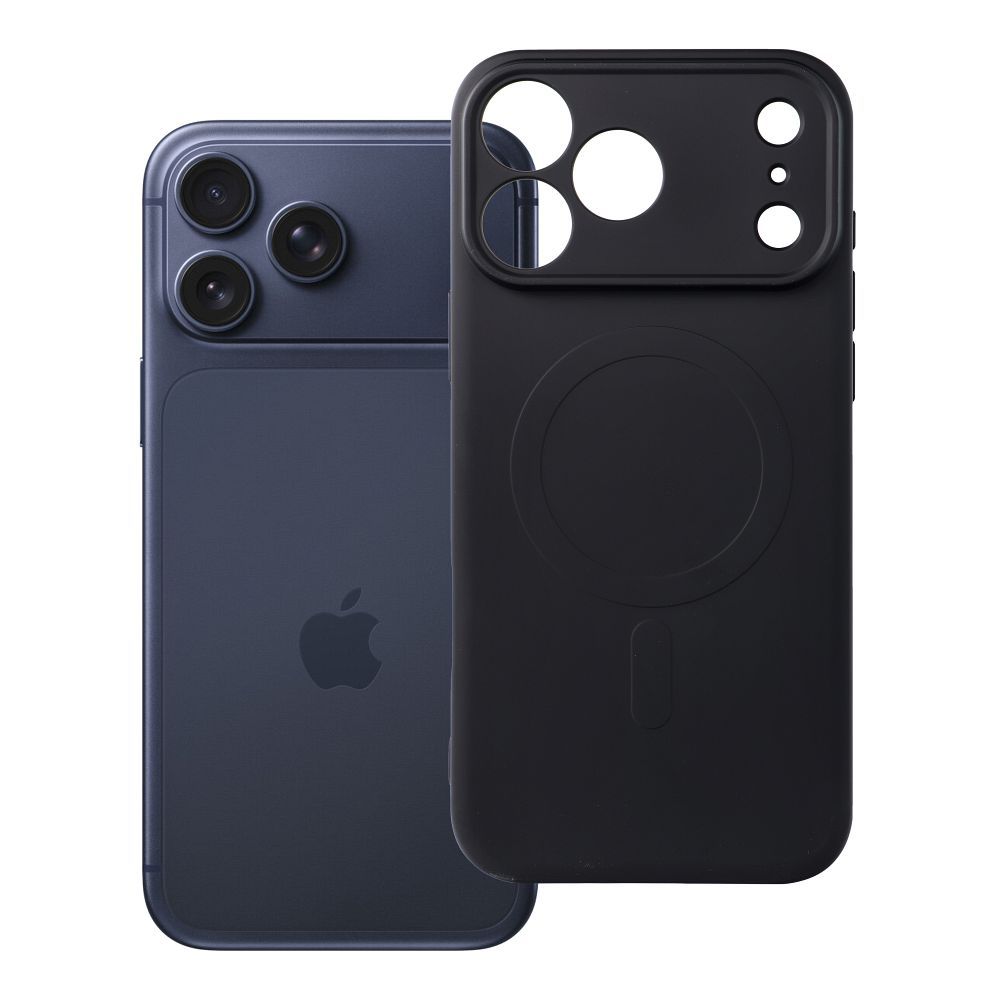 Husa Silicone Mag pentru iPhone 18 Pro Max / 17 Pro Max Compatible cu Magsafe (Camera Protection) Negru
