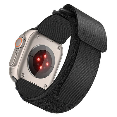 Curea Forcell To Apple Watch F-design Fa05 Nylon Hook-si-loop 42 / 44 / 45 / 49 Mm Negru