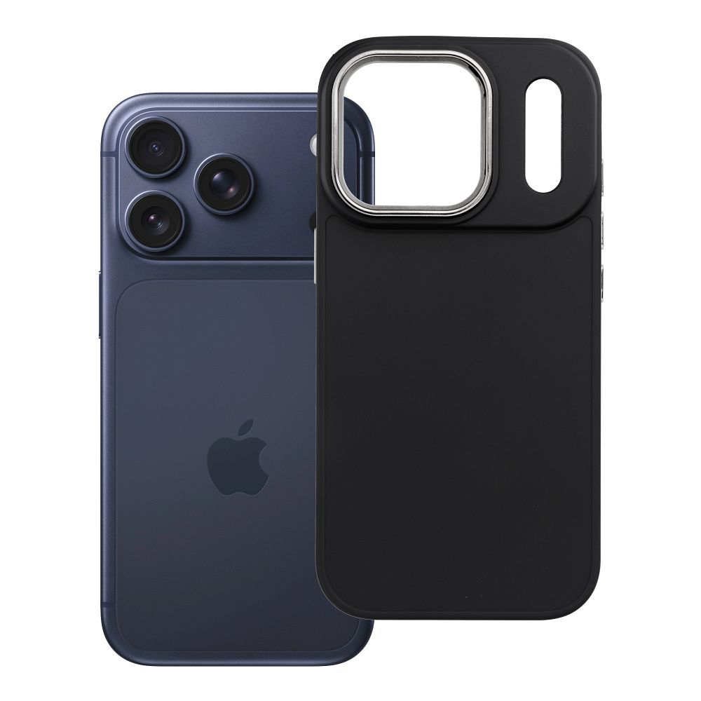 Husa Frame pentru iPhone 17 Pro / 18 Pro (Low Camera Edge) Negru