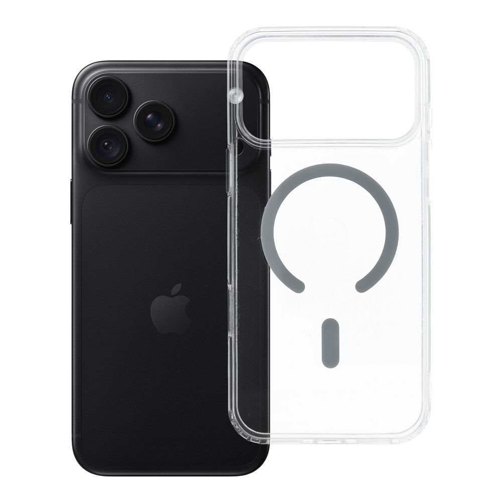 Husa pentru iPhone 18 Pro Max / 17 Pro Max Drop Glue Colorful Ring Mag Compatible cu Magsafe Gri