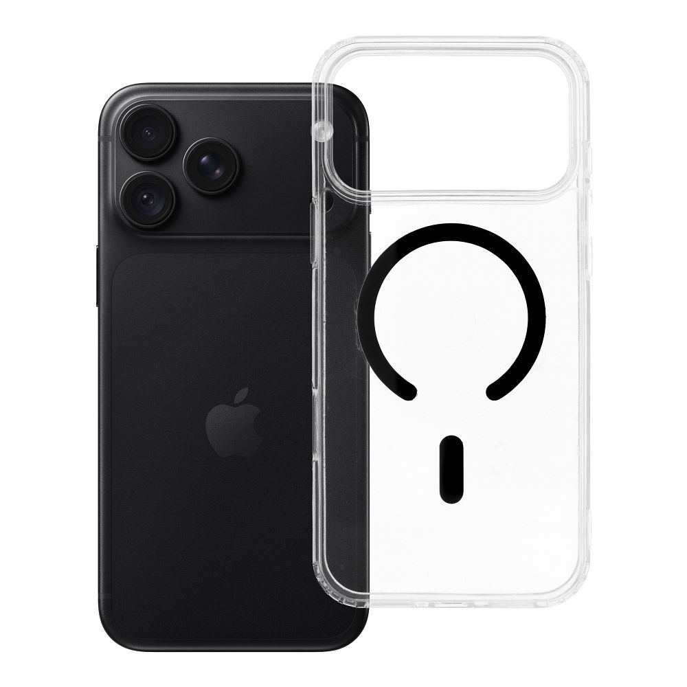 Husa pentru iPhone 18 Pro Max / 17 Pro Max Drop Glue Colorful Ring Mag Compatible cu Magsafe Negru