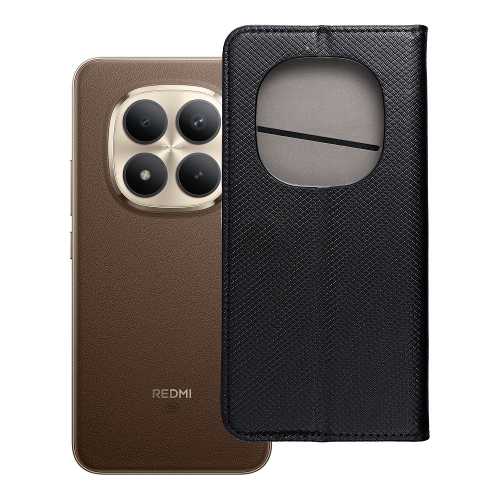 Husa Smart Book pentru Xiaomi Redmi Note 15 PRO Plus 5G Negru