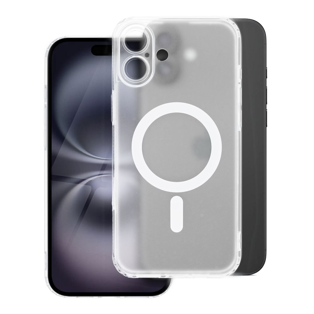 Husa Frost Mag pentru iPhone 15 Plus Compatible cu Magsafe (Camera Protection) Transparent Frozen