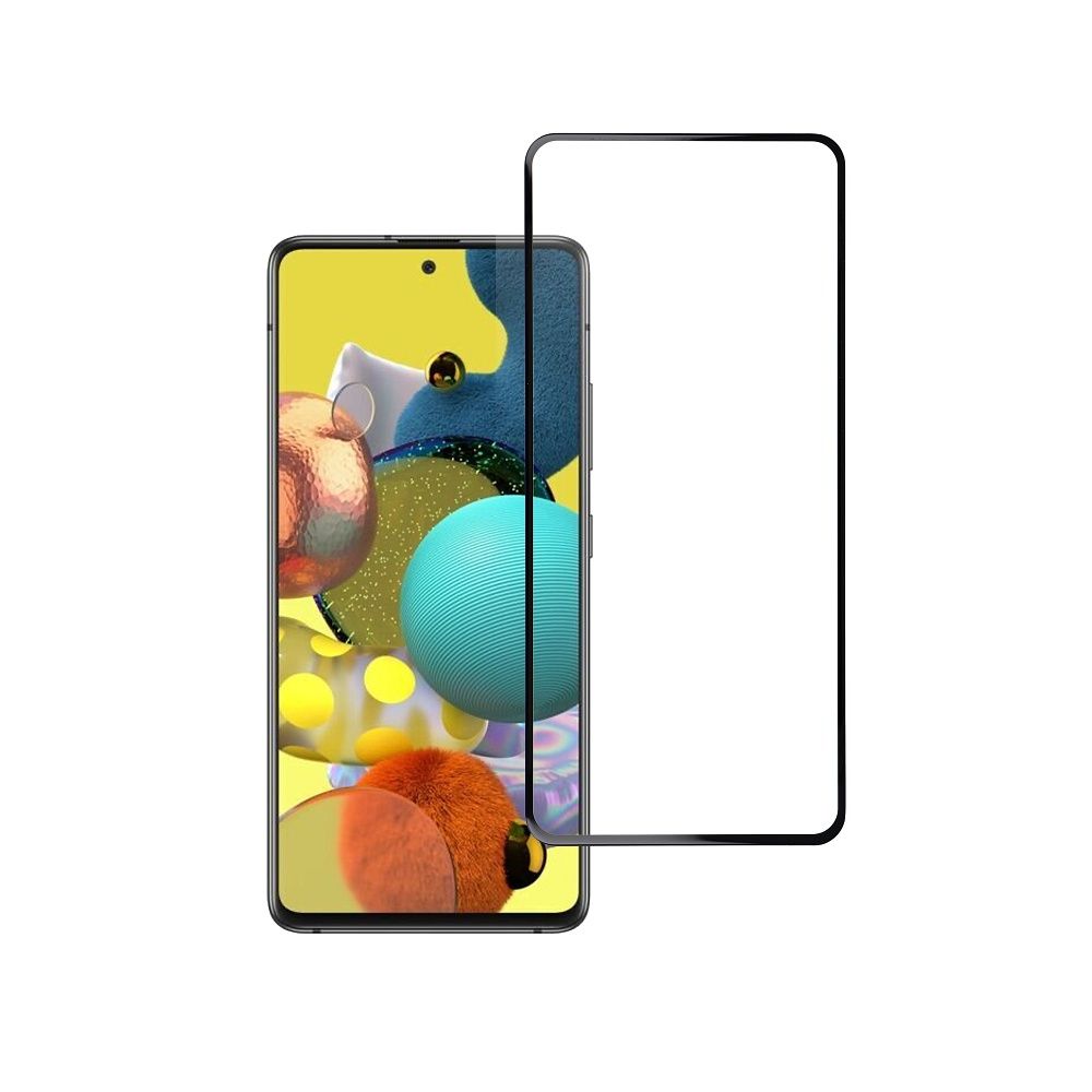 Folie Albastru Star sticla To Samsung Galaxy A51 (Full Glue / Husa Friendly) 5D Negru