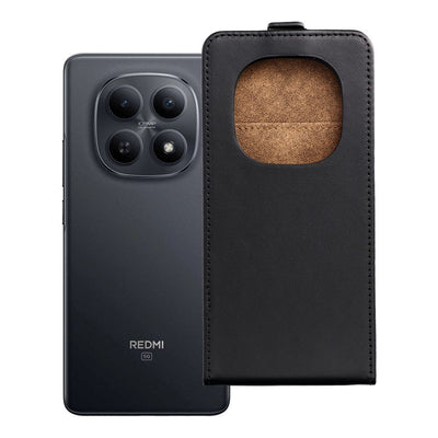 Husa Slim Flexi Fresh Vertical Flip pentru Xiaomi Redmi Note 15 PRO 5G Negru
