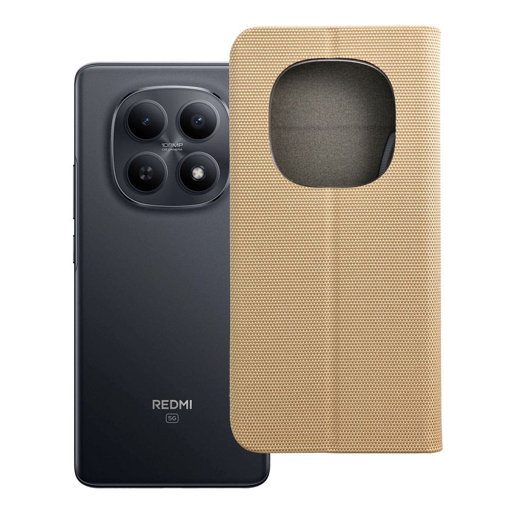 Husa Sensitive Book Flip pentru Xiaomi Redmi Note 15 PRO 5G Auriu