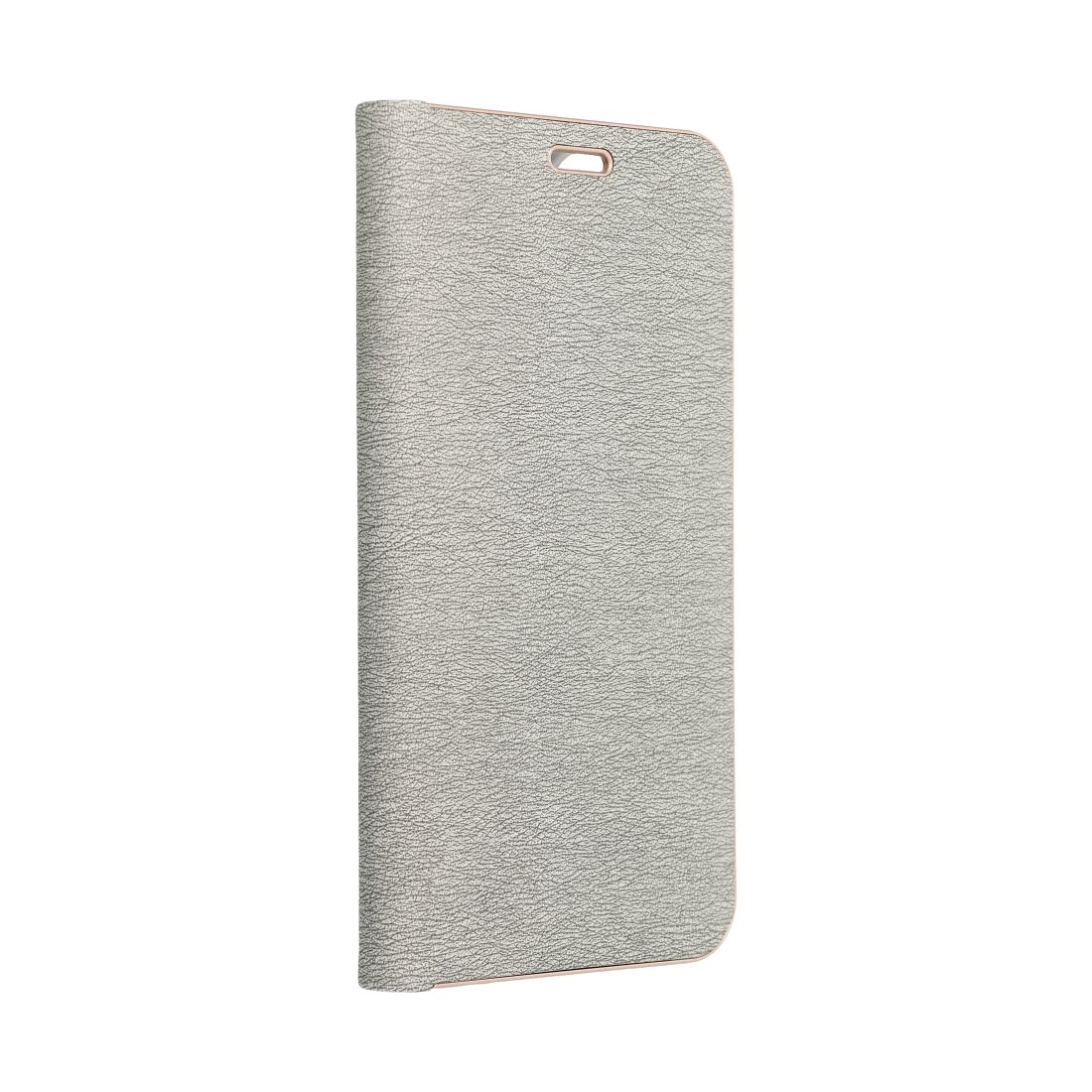 Husa Luna Book Auriu Flip pentru Xiaomi Redmi 14C Argintiu