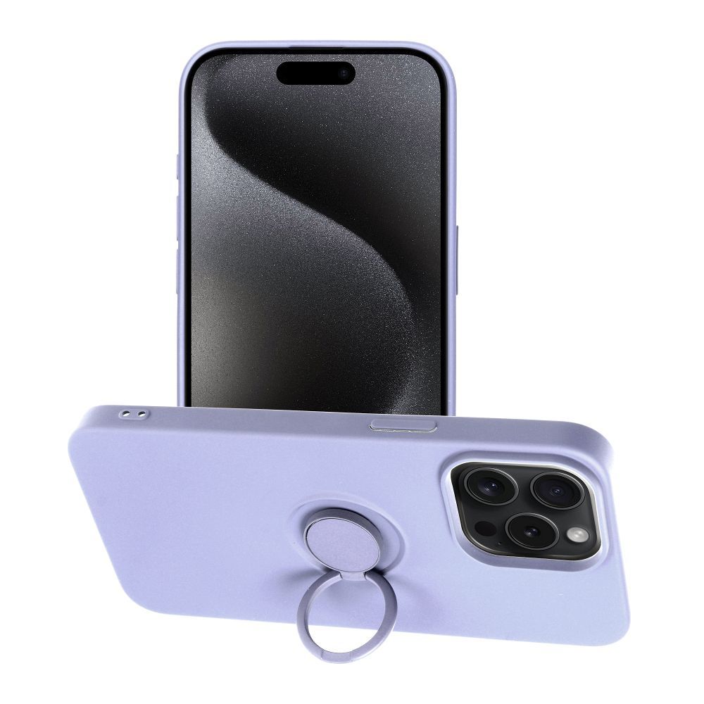 Husa Silicone Ring pentru iPhone 15 PRO MAX Mov