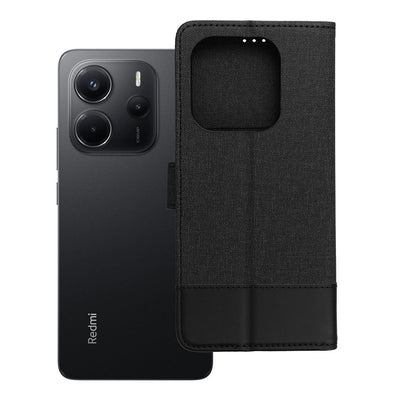 Husa Gomma Book Flip pentru Xiaomi Redmi Note 14 4G (Global - 164,84mm X 78,15mm X 8,16mm) Negru