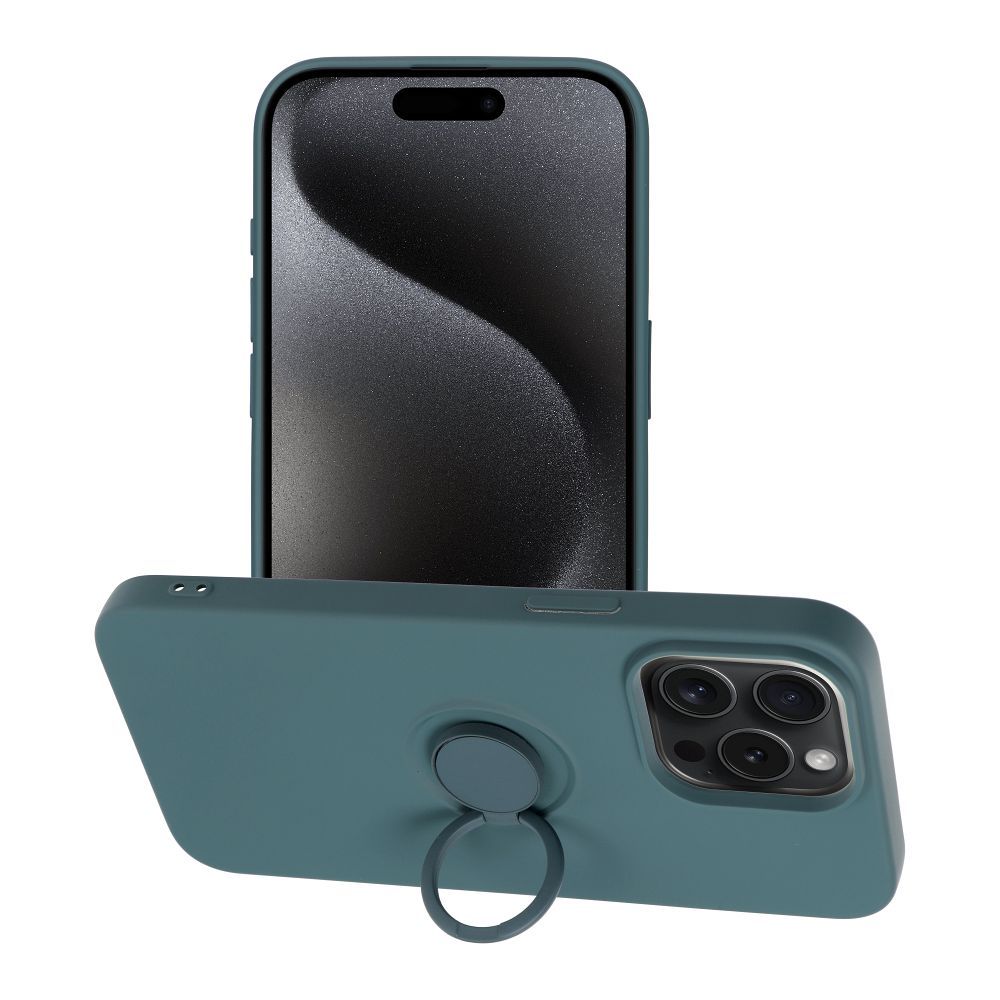 Husa Silicone Ring pentru iPhone 15 PRO MAX Verde