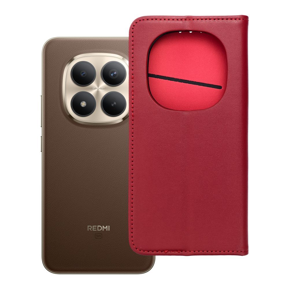 Husa Smart PRO Flip pentru Xiaomi Redmi Note 15 PRO Plus 5G Book piele Burgundy