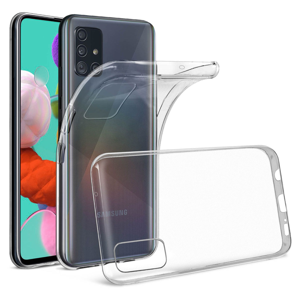 Husa Transparent 2 Mm Box pentru Samsung A51 Transparent