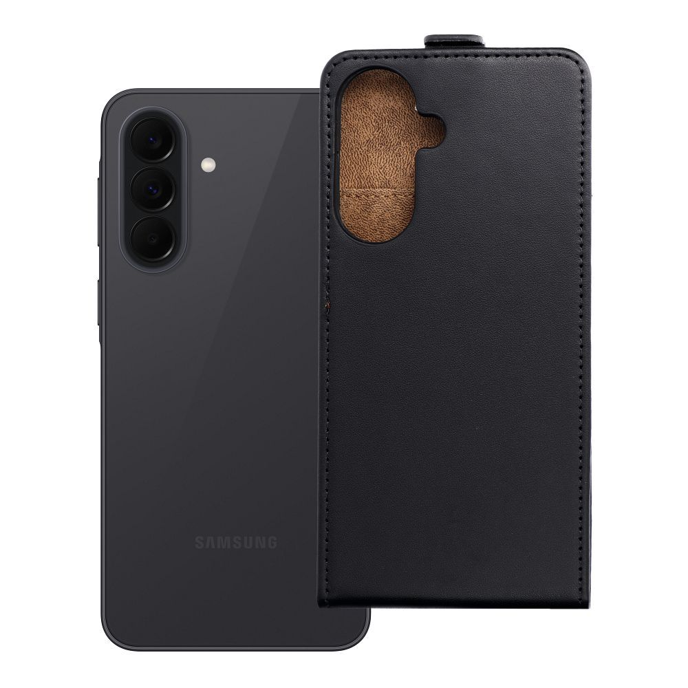 Husa Slim Flexi Fresh Vertical Flip pentru Samsung A57 5G Negru