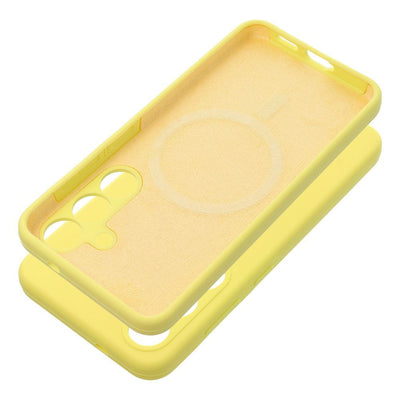 Husa pentru Honor 400 Smart Silicone 2mm (Camera Protection) Compatible cu Magsafe Galben