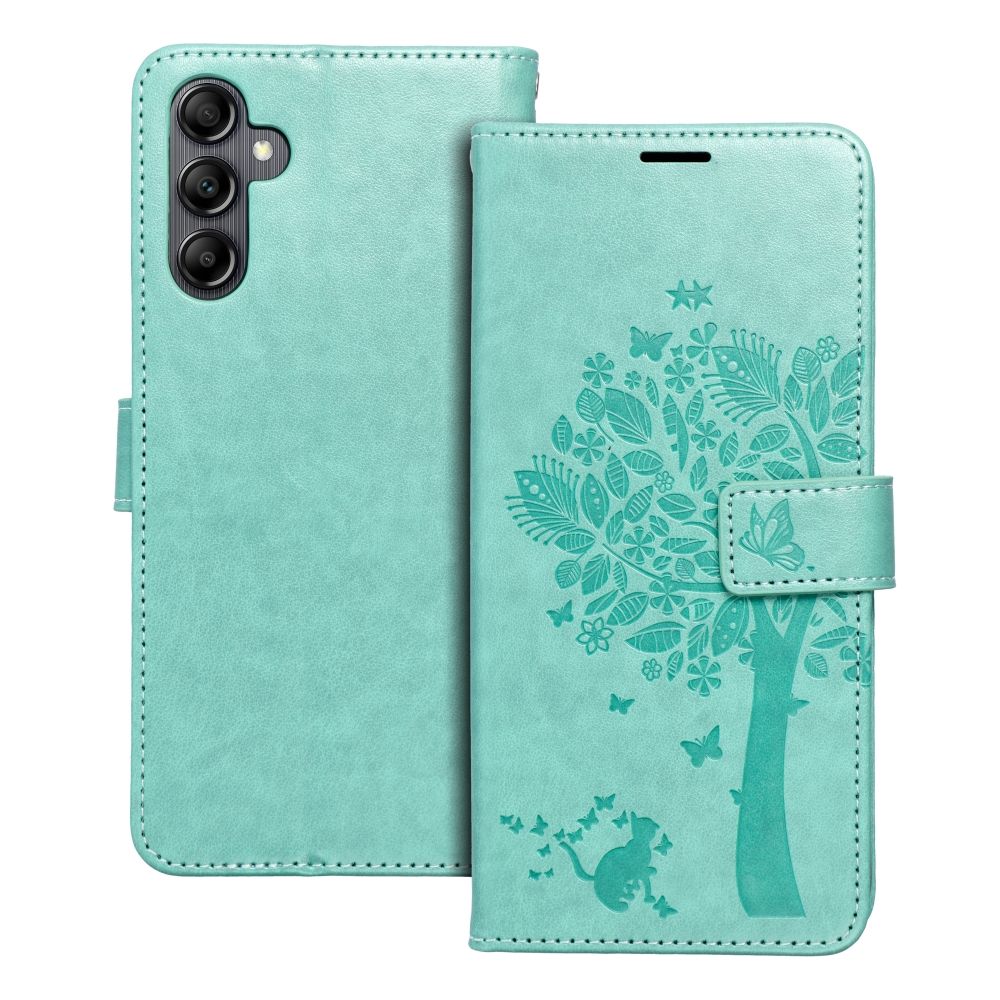 Husa Mezzo Book Flip pentru Samsung A14 4G / A14 5G Tree Verde