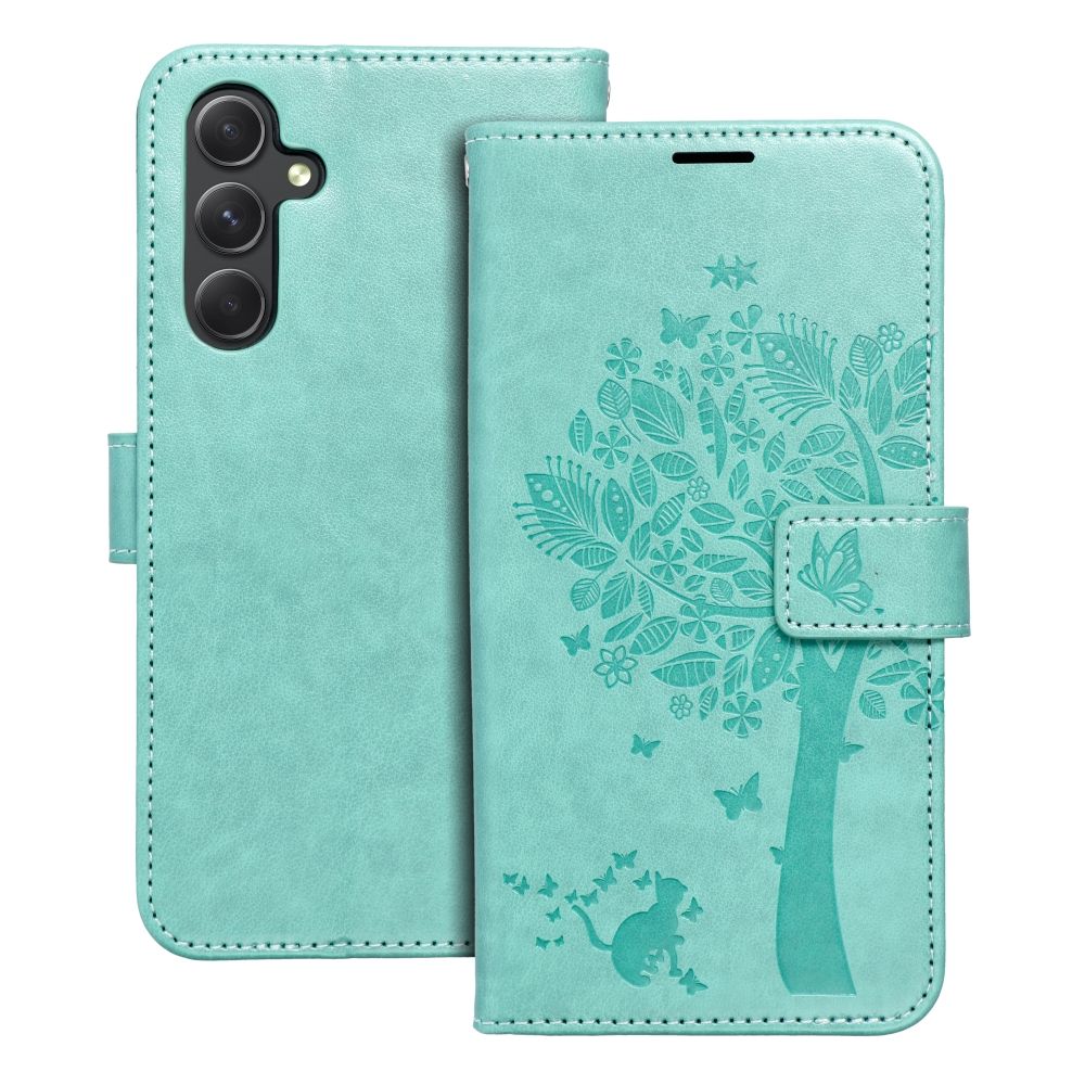 Husa Mezzo Book Flip pentru Samsung A54 5G Tree Verde