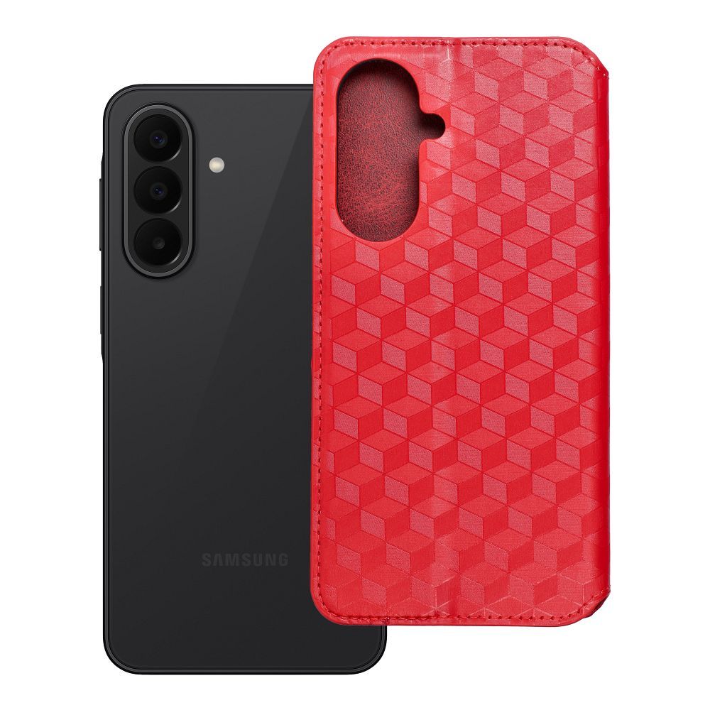 Husa Cubic Book Flip pentru Samsung A27 Rosu