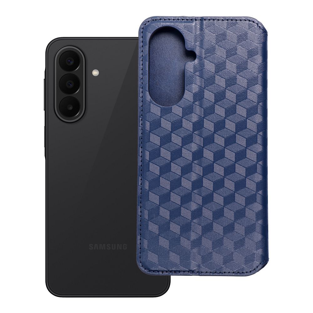 Husa Cubic Book Flip pentru Samsung A27 Albastru
