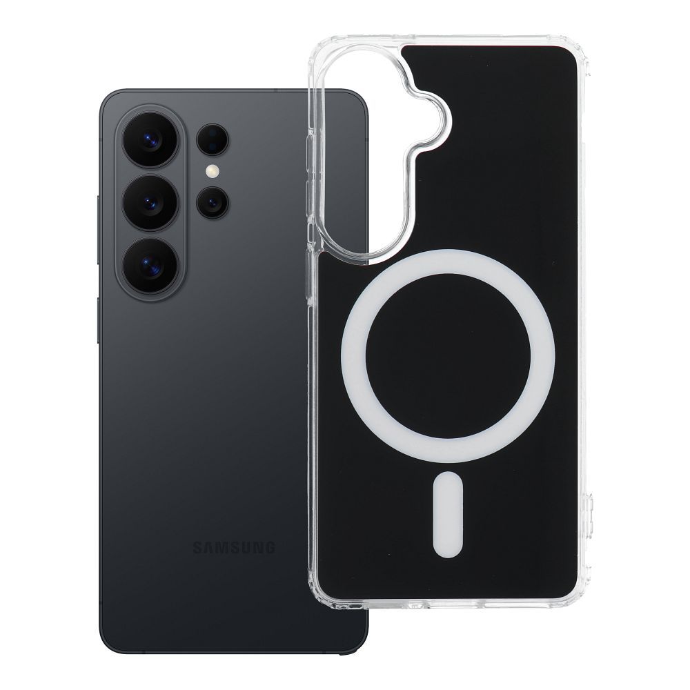 Husa Transparent Fusion Mag pentru Samsung S26 Compatible cu Magsafe Negru
