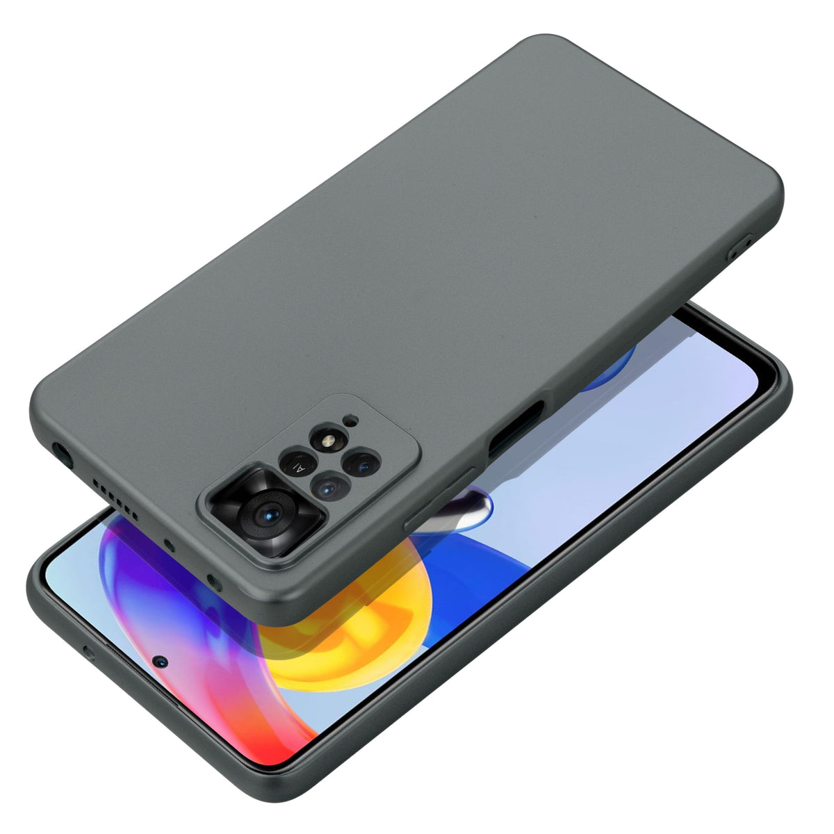 Husa Metallic pentru Xiaomi Redmi Note 14 PRO 4G Gri