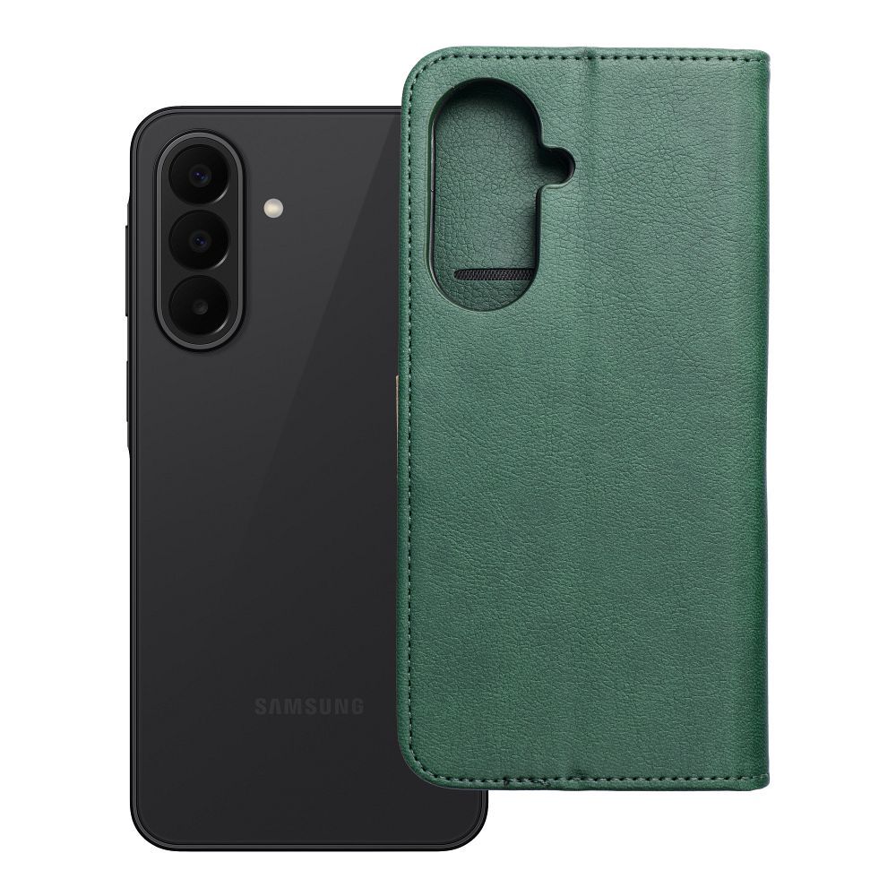 Husa Split Book Flip pentru Samsung A27 Verde si Auriu