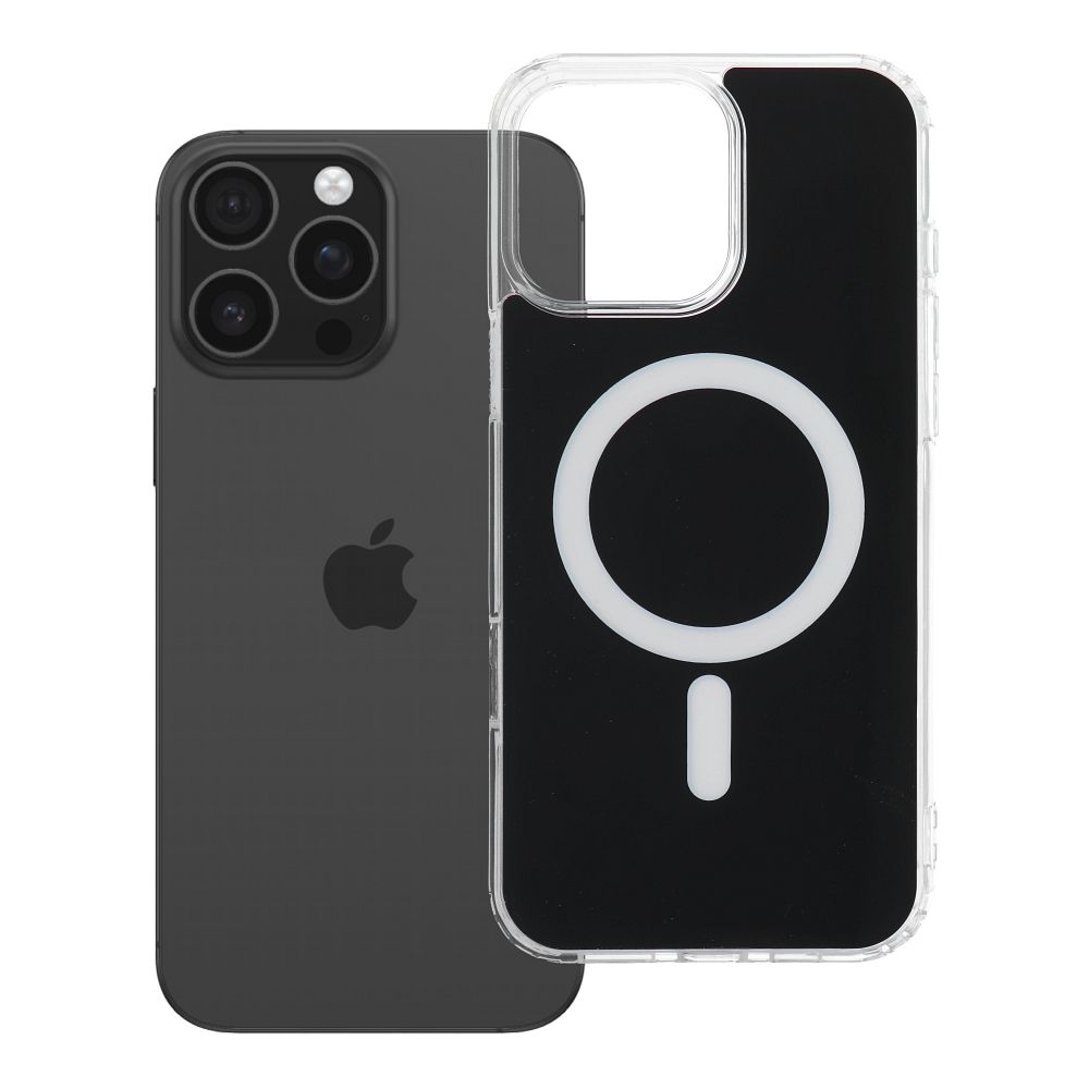 Husa Transparent Fusion Mag pentru iPhone 16 PRO MAX Compatible cu Magsafe Negru