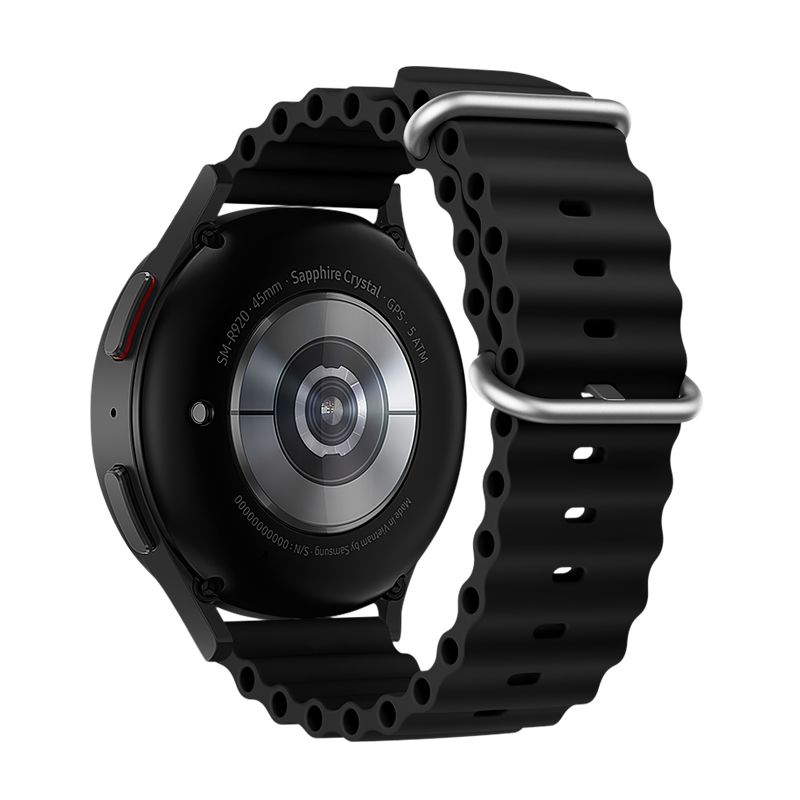 Curea Forcell To Samsung Galaxy Watch Forcell F-design Fs01 Silicone Holes 20 Mm Negru
