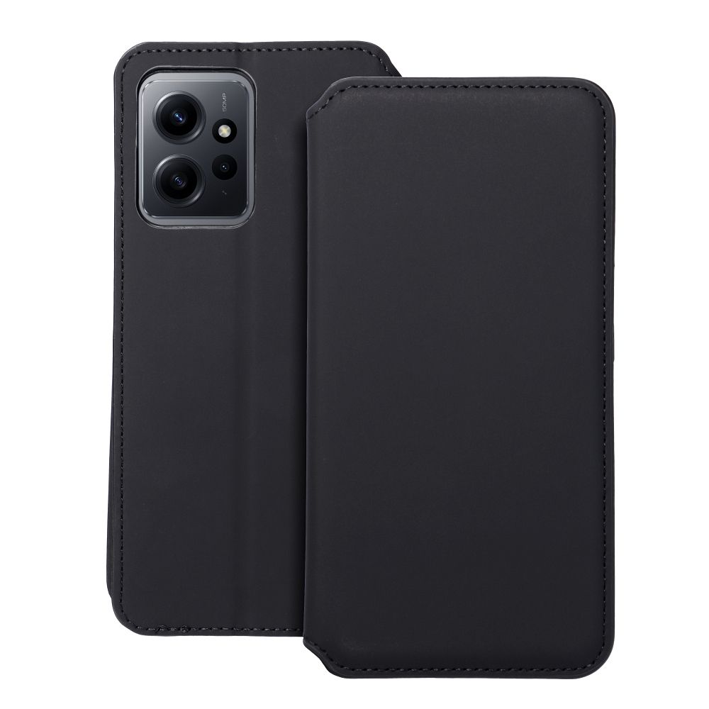 Husa Dual Pocket Flip pentru Xiaomi Redmi Note 12 5G Book Negru