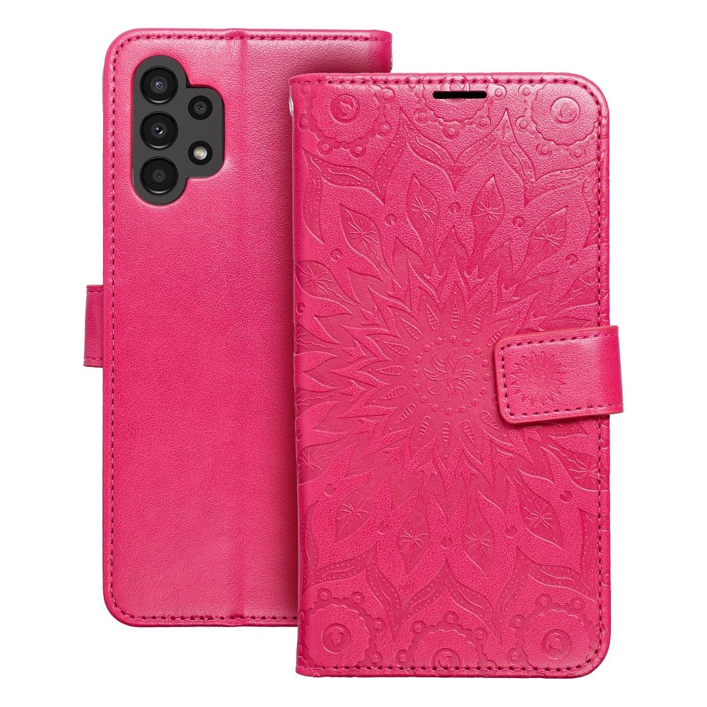 Husa Mezzo Book Flip pentru Samsung A13 4G Mandala Magenta