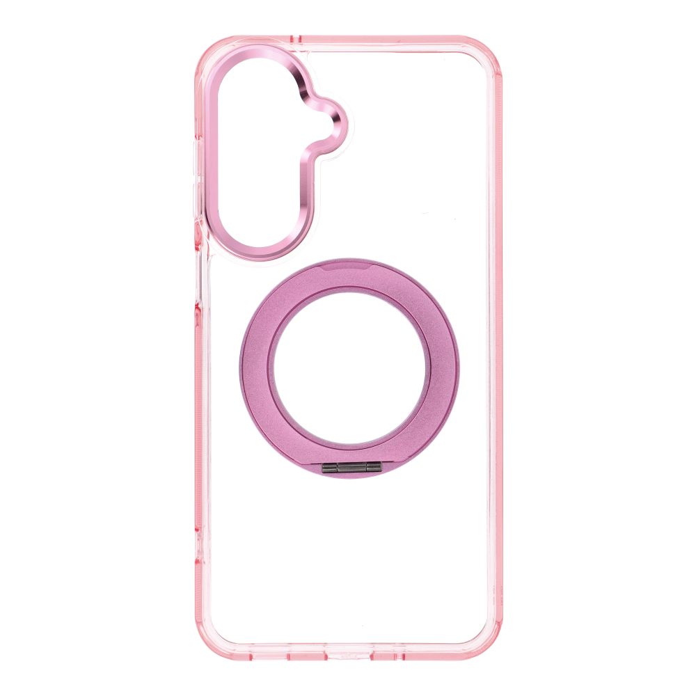Husa pentru Samsung A27 Frame Circle Stand Compatible cu Magsafe Roz