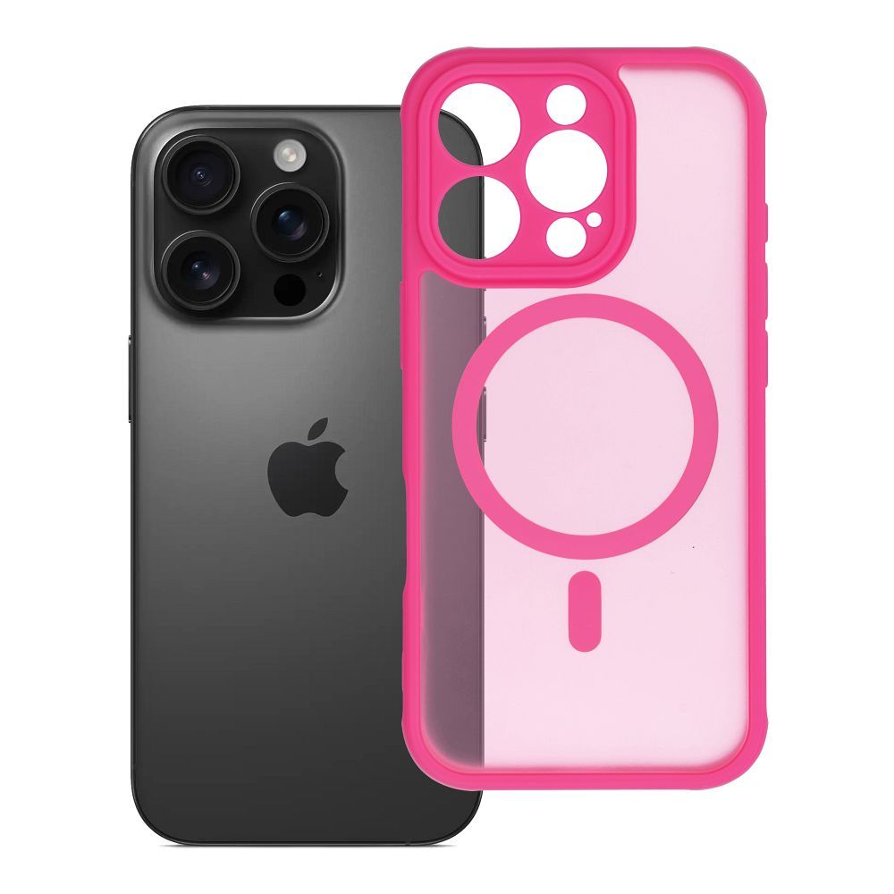 Husa Full mat Mag pentru iPhone 16 PRO Compatible cu Magsafe Roz