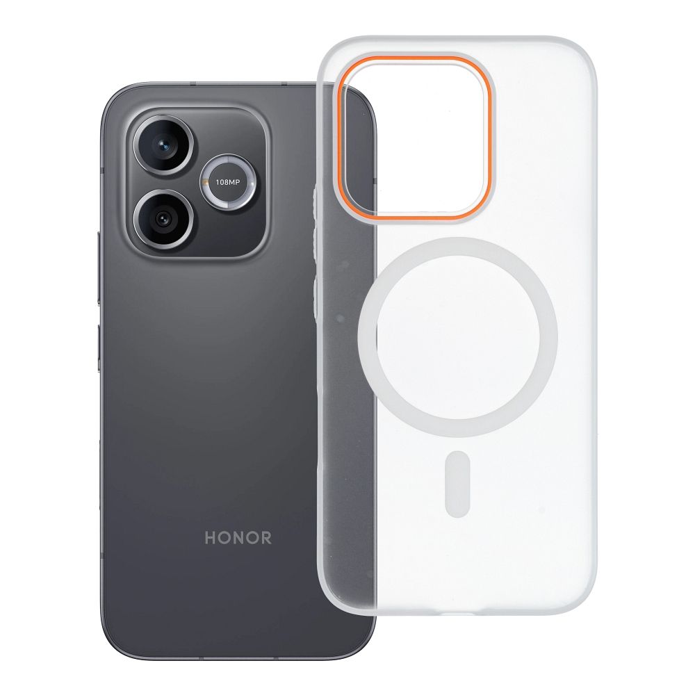 Husa Go Portocaliu pentru Honor 600 Lite Compatible cu Magsafe Transparent