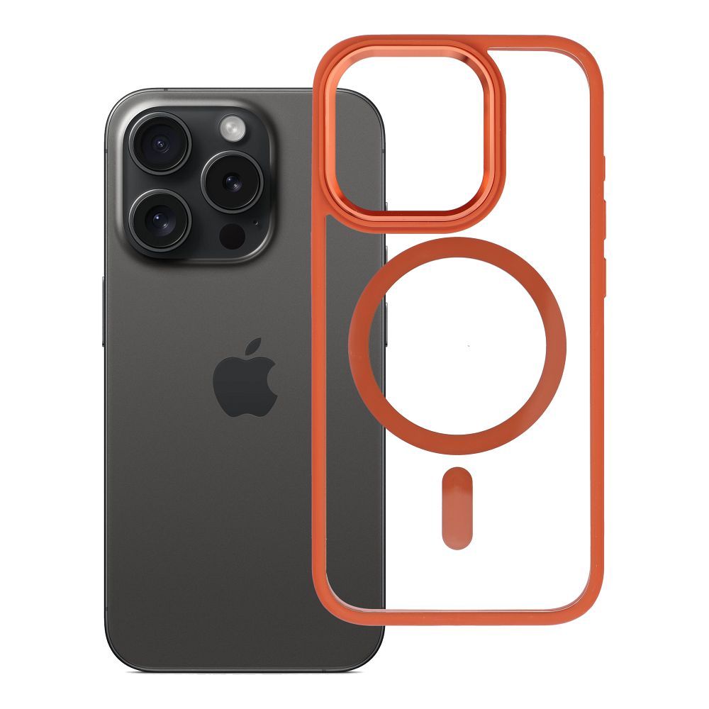 Husa Roar MAG Bumper Compatible cu Magsafe pentru iPhone 15 Pro Portocaliu