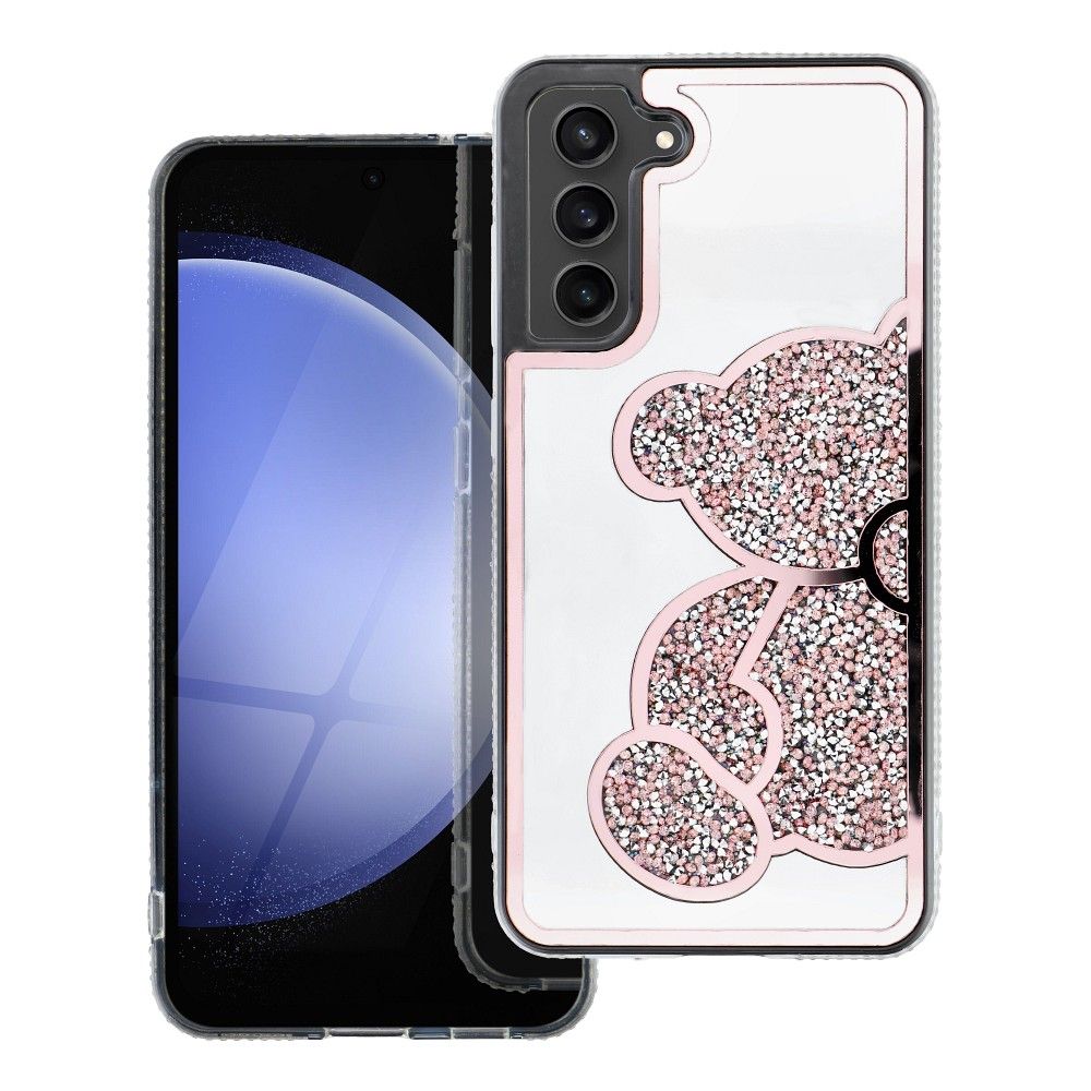 Husa Teddy Bear pentru Samsung A13 4G Roz
