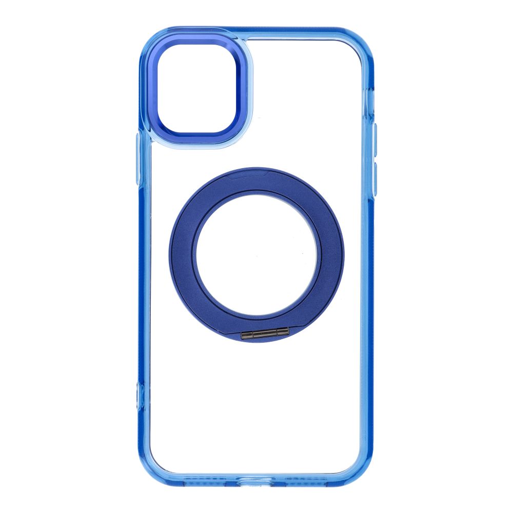 Husa pentru iPhone 11 Frame Circle Stand Compatible cu Magsafe Bleumarin