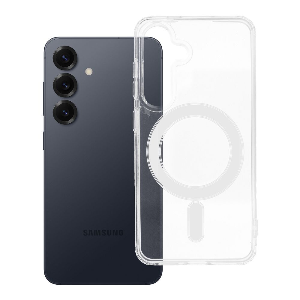 Husa Transparent Mag (STR) pentru Samsung S25 Compatible cu Magsafe Transparent