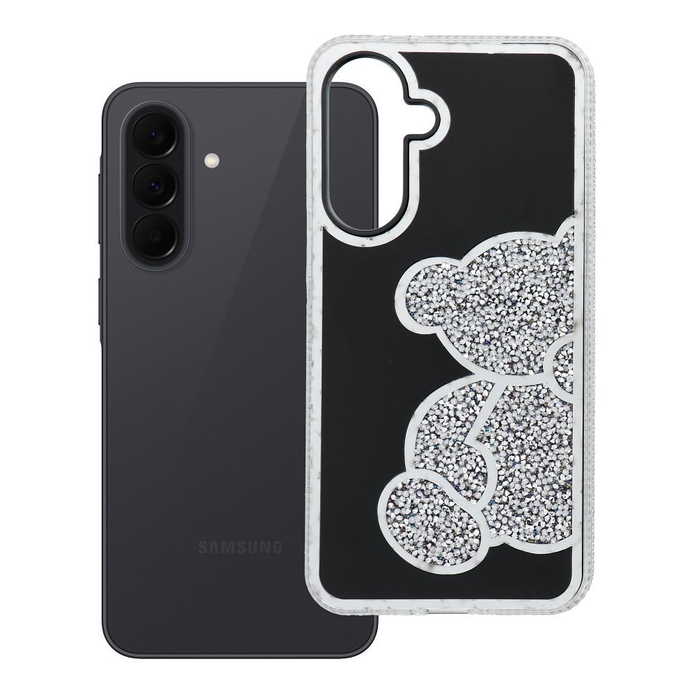 Husa Teddy Bear pentru Samsung A37 5G Argintiu