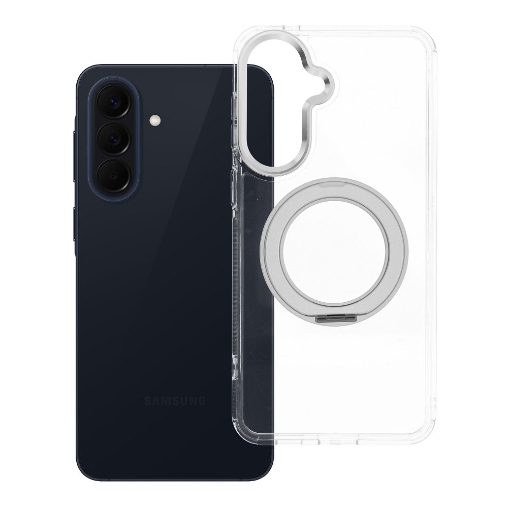 Husa pentru Samsung A57 Frame Circle Stand Compatible cu Magsafe Transparent