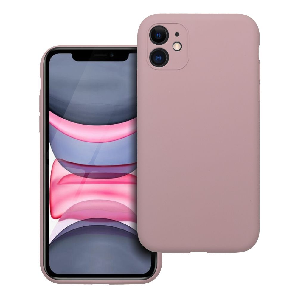 Husa pentru iPhone 11 Silicone 2mm (Camera Protection) Powder Roz