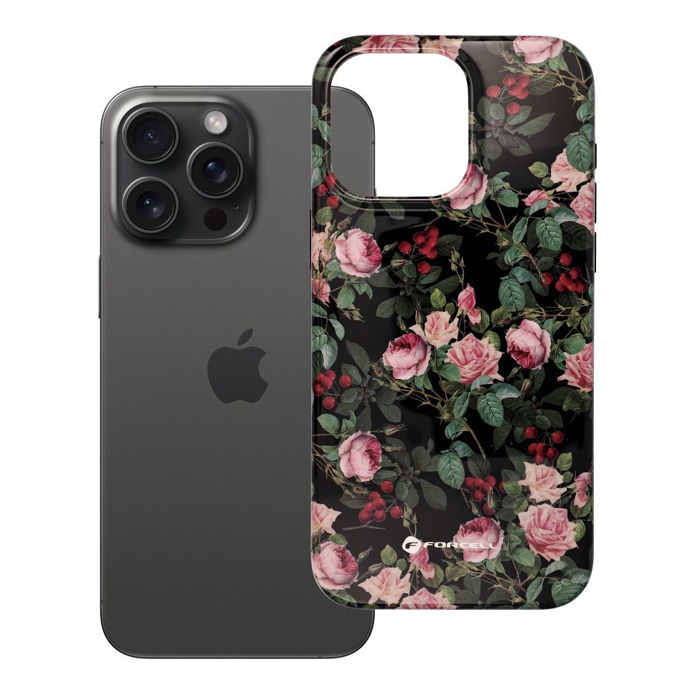 Husa Forcell pentru iPhone 15 PRO MAX F-protect Mirage Compatible cu Magsafe Military Drop-test Rose Drama