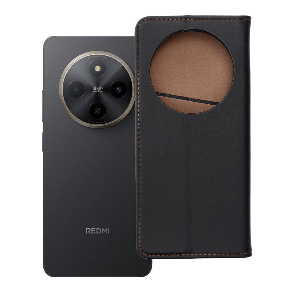 Husa Smart Pro Flip pentru Xiaomi Redmi 17C Book piele Negru