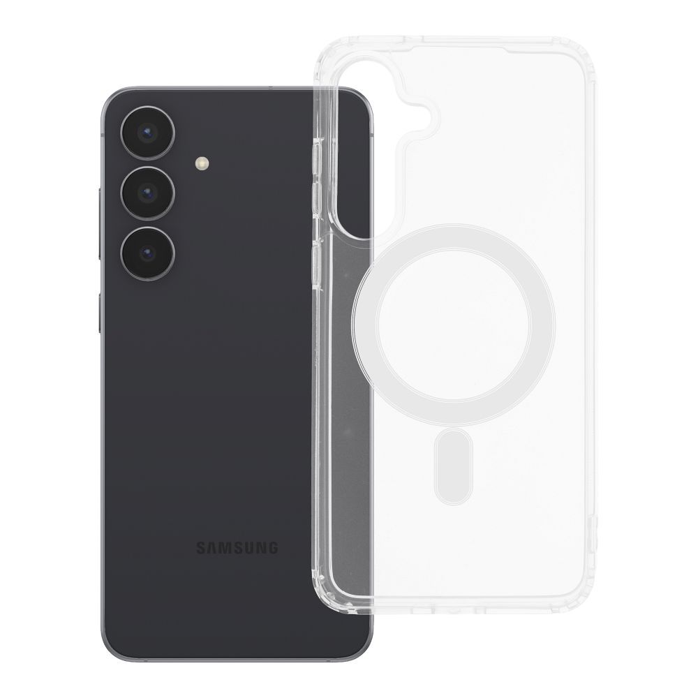 Husa Transparent Mag (MID) pentru Samsung S25 FE Compatible cu Magsafe Transparent